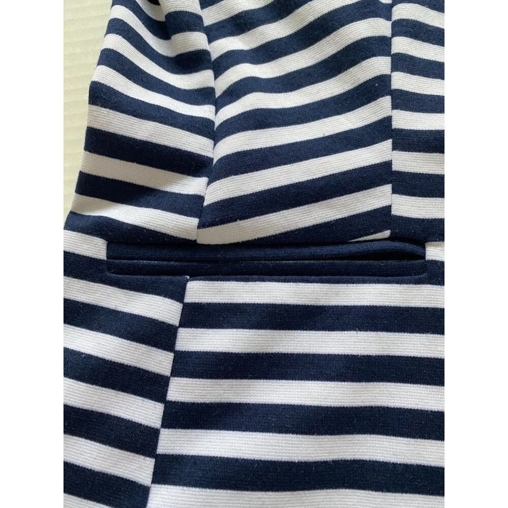 George Navy & White Striped Blazer Jacket Size 8 Nautical Office Core Academia - Picture 11 of 11
